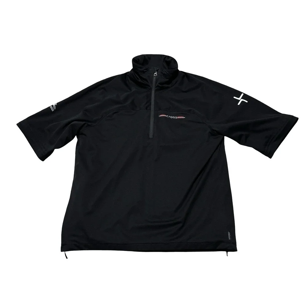 CROSS Sportswear Men's Short Sleeve Windbreaker‎ Pullover Size Large 23 x 27
